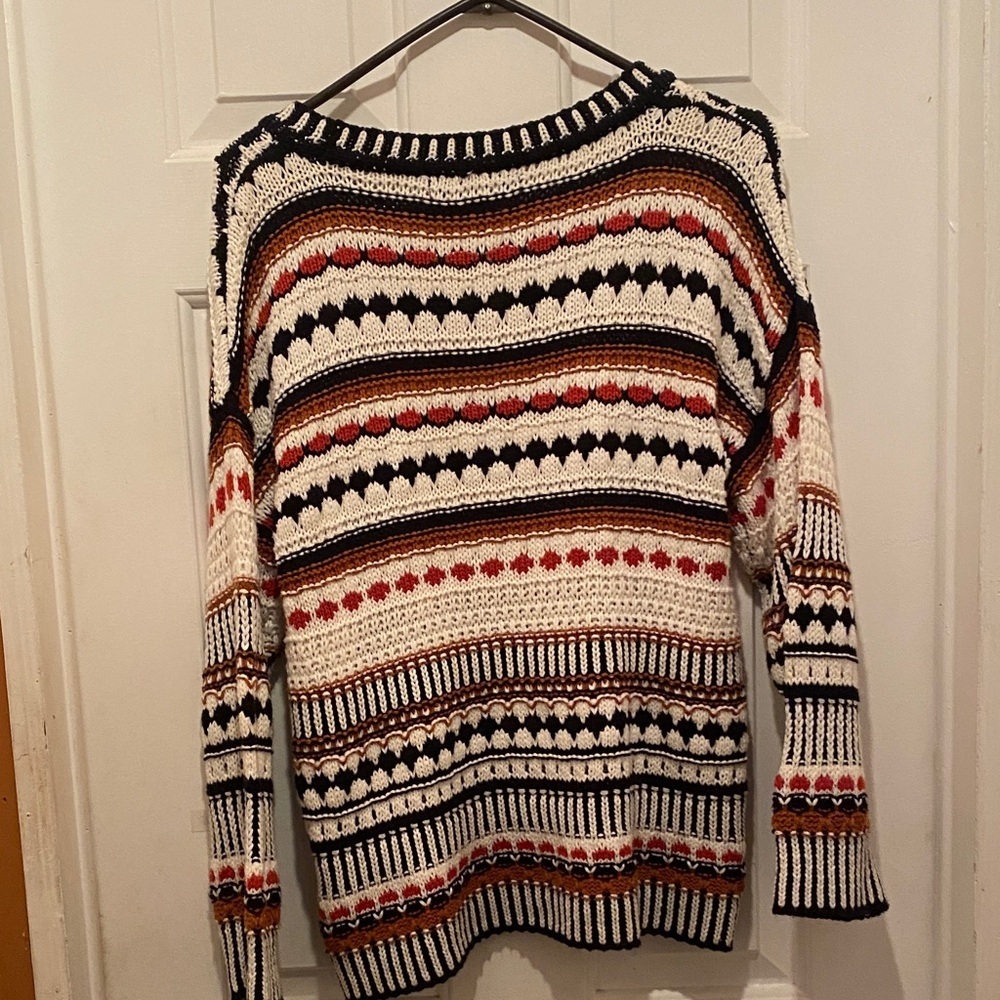 Marc New York Striped Sweater - Black, Red, Cream - Picture 7 of 17
